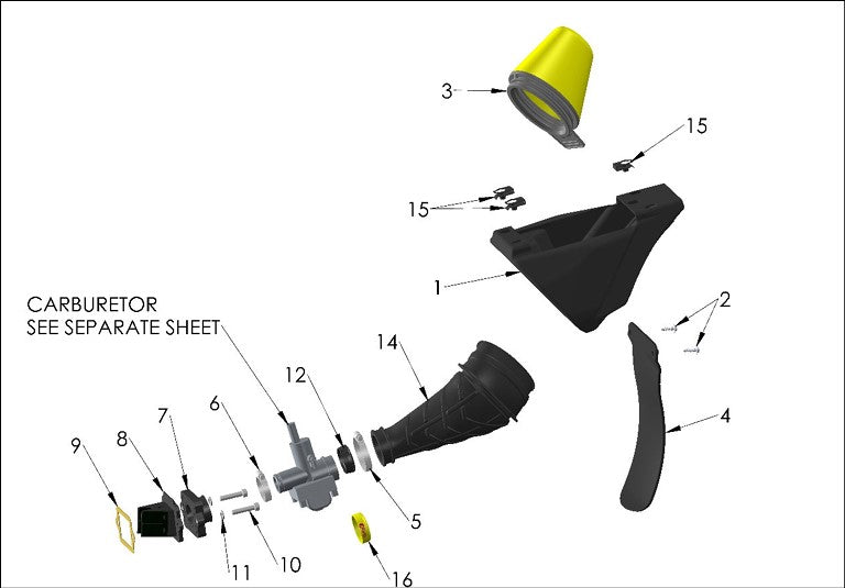 2025 Cobra CX50 JR - AIRBOX & INLET SYSTEM