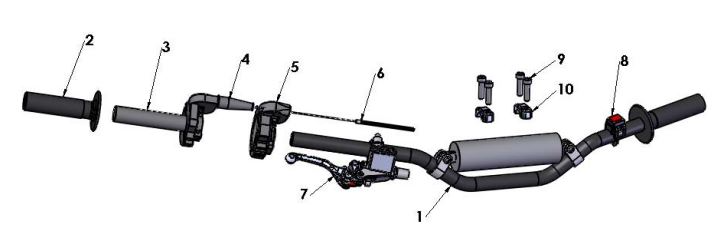 2021 Cobra CX50 JR - HANDLEBARS & CONTROLS
