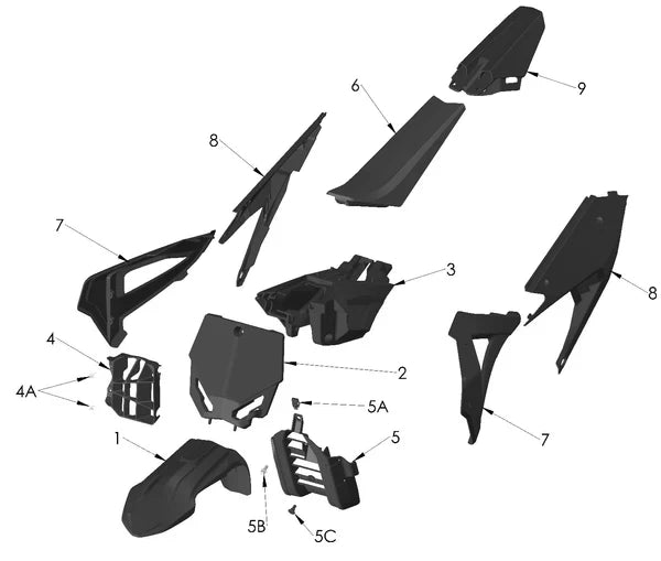2023-2024 COBRA CX50 CX5E - PLASTICS & SEAT