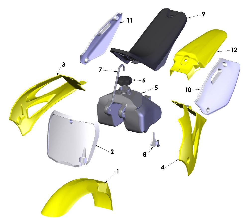 2022 Cobra CX50 P3 - BODYWORK - SEAT - TANK