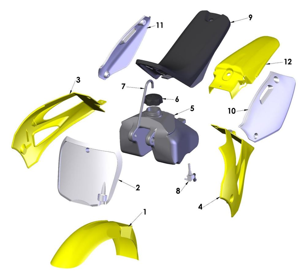 2020 Cobra CX50 JR - BODYWORK - SEAT - TANK
