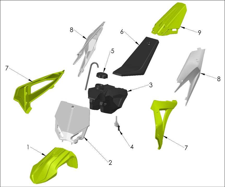 2025 Cobra CX50 JR - BODYWORK - SEAT - TANK