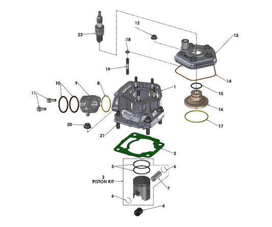 2018 Cobra CX50 KING - ENGINE - TOP END