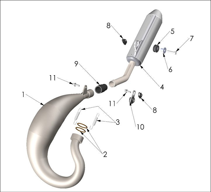 2025 Cobra CX50 JR -  EXHAUST SYSTEM