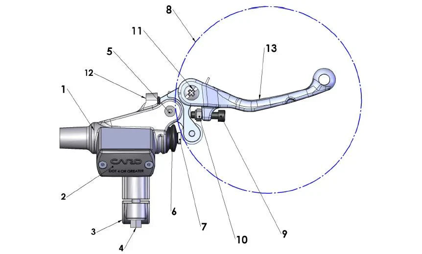 2025 COBRA CX65 - FRONT BRAKE MASTER CYLINDER