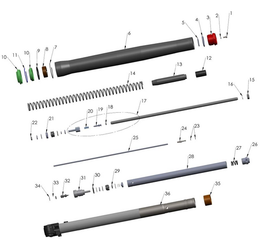 2021 Cobra CX50 SRx KING - FORKS - INTERNAL - BRAKE SIDE