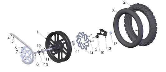 2023 - 2025 COBRA CX50 - WHEEL REAR (CX5E)