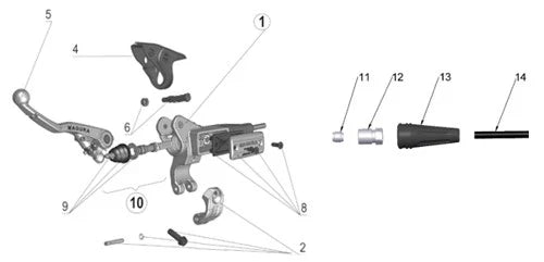 2025 COBRA CX65 - CLUTCH MASTER CYLINDER