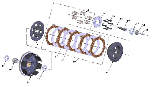 2017 - 2024 COBRA CX65 - CLUTCH COMPONENTS