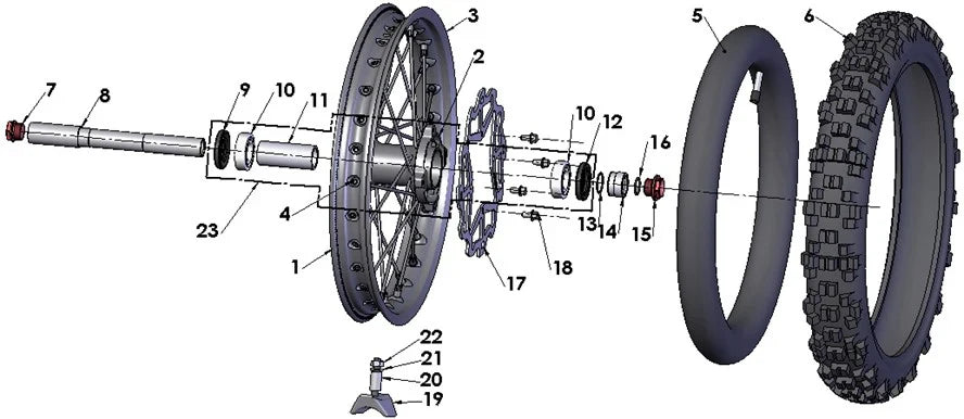 2018 - 2024 COBRA CX65 - FRONT WHEEL