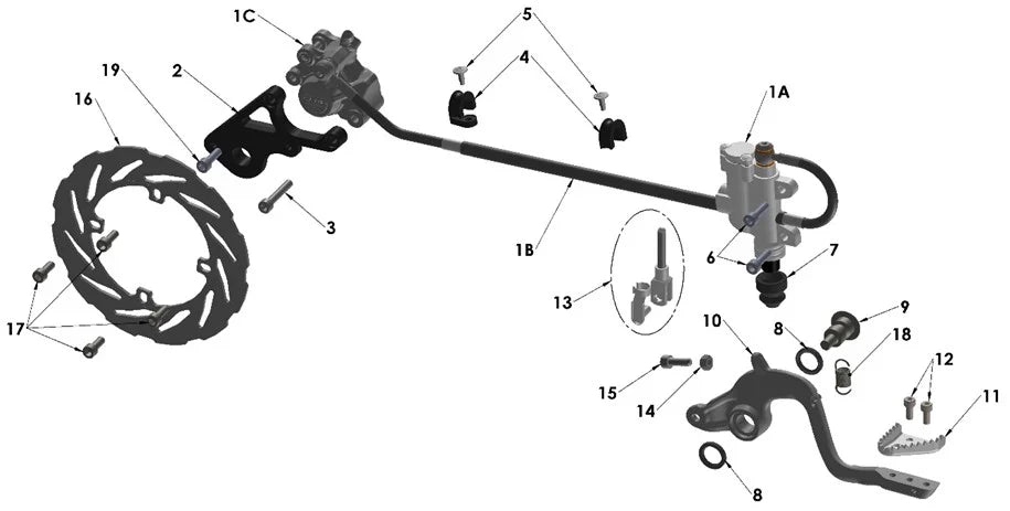 2023 COBRA CX65 - REAR BRAKE SYSTEM