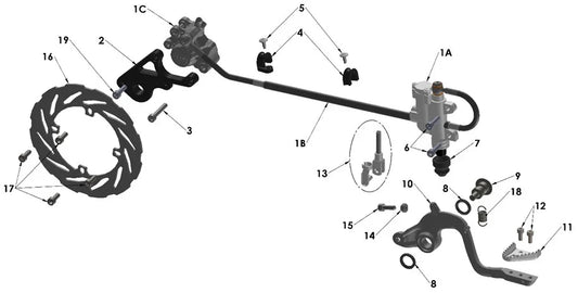 2021-2022 COBRA CX65 - REAR BRAKE SYSTEM