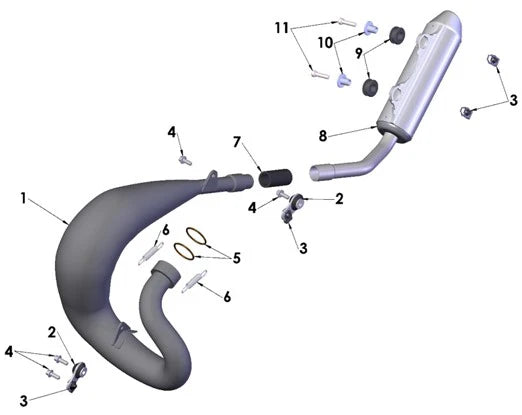 2021 - 2024 COBRA CX65 - EXHAUST SYSTEM