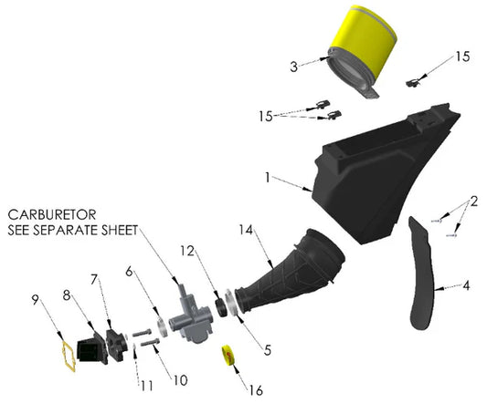 2025 COBRA CX50SRX FWE - AIRBOX & INLET SYSTEM