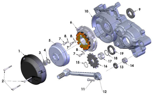 2022-2024 COBRA CX65 - IGNITION SIDE ENGINE COMPONENTS