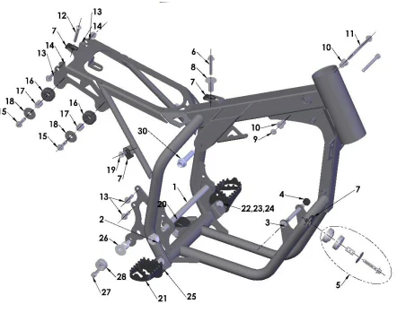 2022 COBRA CX50 P3 - FRAME - MOUNTING HARDWARE