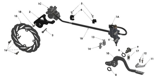 2024 COBRA CX65 - REAR BRAKE SYSTEM