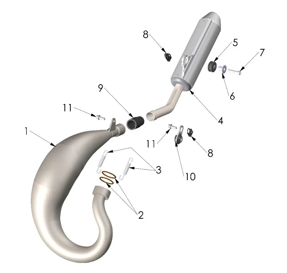 2025 COBRA CX50 - EXHAUST SYSTEM (JR)