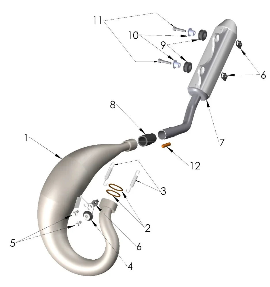 2025 COBRA CX50 CX50SRX - EXHAUST SYSTEM (FWE/KING)