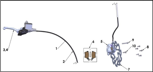 2027 Cobra CX50 JR - BRAKE - FRONT exploded diagram