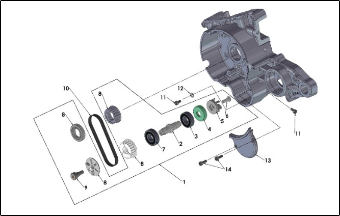 2027 Cobra CX50 JR - ENGINE - WATER PUMP exploded diagram