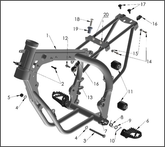 2027 Cobra CX50 JR - FRAME exploded diagram