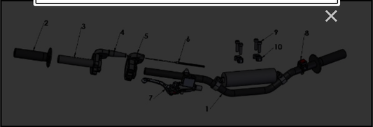2027 Cobra CX50 JR - HANDLEBARS & CONTROLS exploded diagram