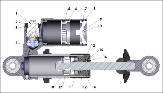 2027 Cobra CX50 JR - SHOCK - INTERNAL exploded diagram