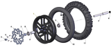 1.  WHEEL ASSEMBLY - 10IN FRONT - HOLLOW AXLE - BLACK
