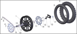 1.  WHEEL ASSEMBLY- REAR - BLACK