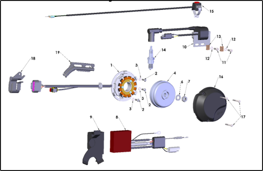 2027 Cobra CX65 - ELECTRICAL SYSTEM exploded diagram
