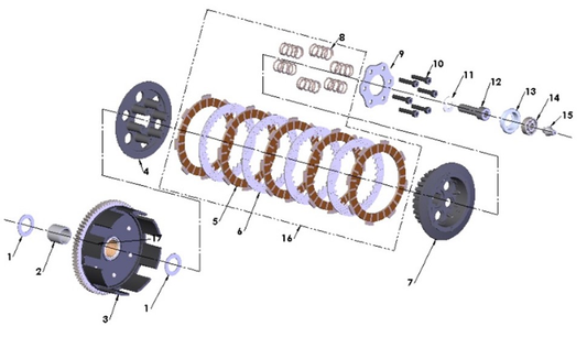 2027 Cobra CX65 - ENGINE - CLUTCH exploded diagram