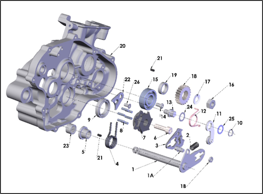 2027 Cobra CX65 - ENGINE - SHIFT MECHANISM exploded diagram