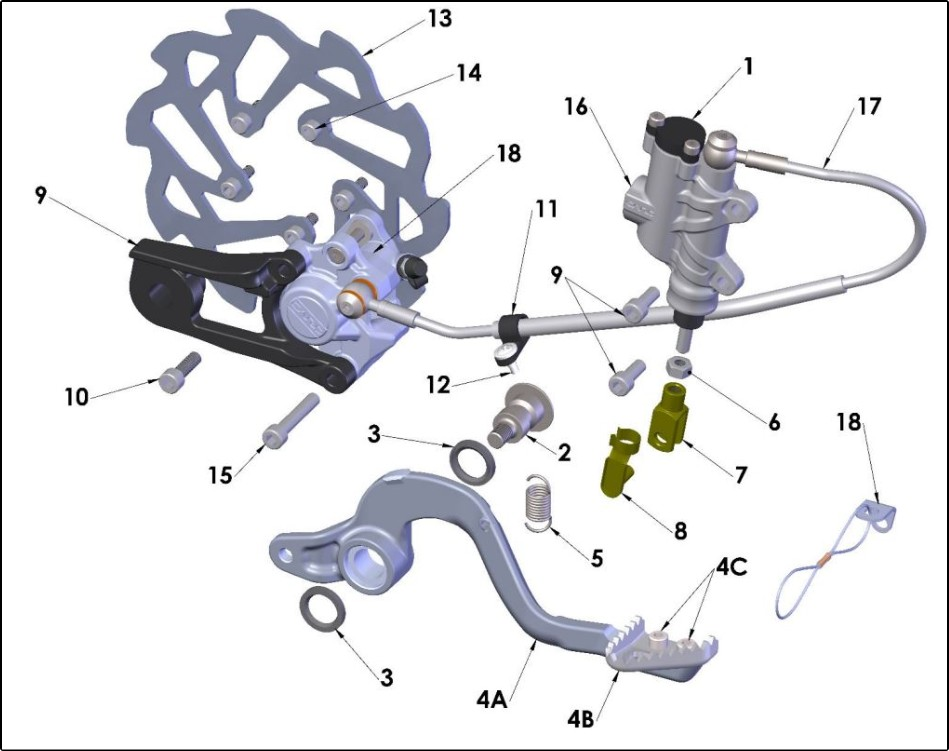 2027 CX50 SRx FWE - BRAKE - REAR exploded diagram