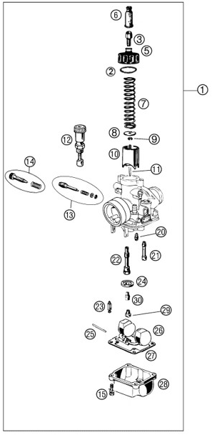 2027 CX50 SRx FWE - CARBURETOR exploded diagram