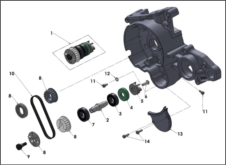2027 CX50 SRx FWE - ENGINE - WATER PUMP exploded diagram