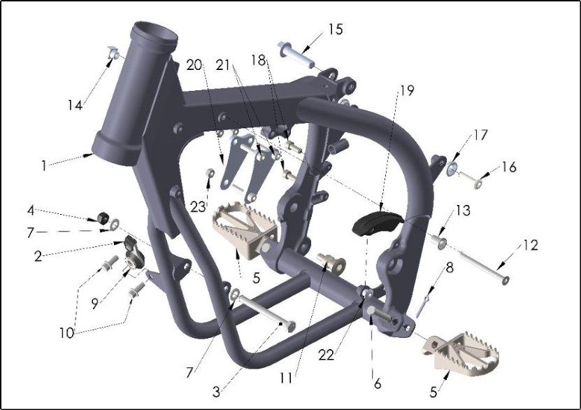 2027 CX50 SRx FWE - FRAME exploded diagram