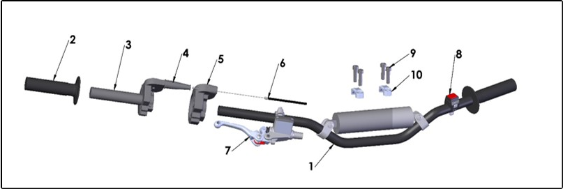 2027 CX50 SRx FWE - HANDLEBARS AND CONTROLS exploded diagram