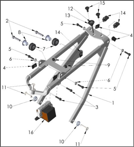 2027 CX50 SRx FWE - SUBFRAME exploded diagram