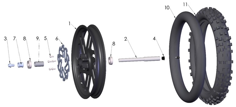2027 CX50 SRx FWE - WHEEL - FRONT exploded diagram