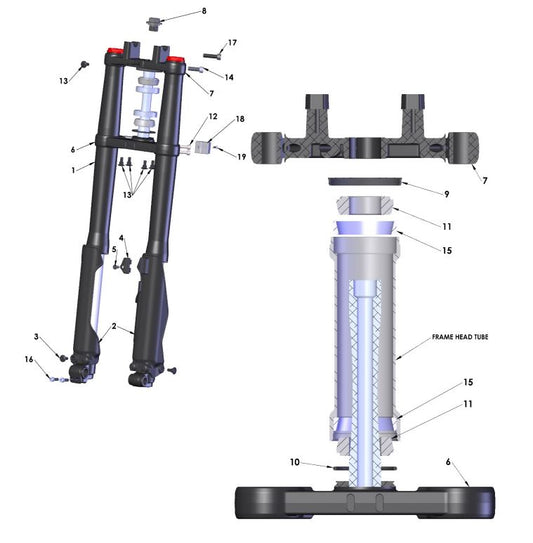 2024 Cobra CX5e - FORKS & TRIPLE CLAMPS