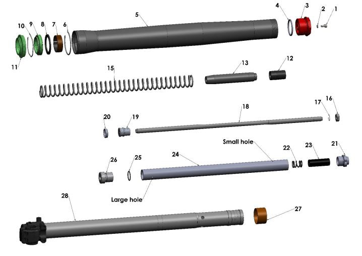 2025 Cobra CX3e - FORK - LEG ASSEMBLY - BOTH SIDES