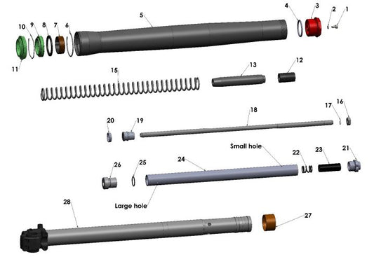 2025 Cobra CX3e - FORK - LEG ASSEMBLY - BOTH SIDES