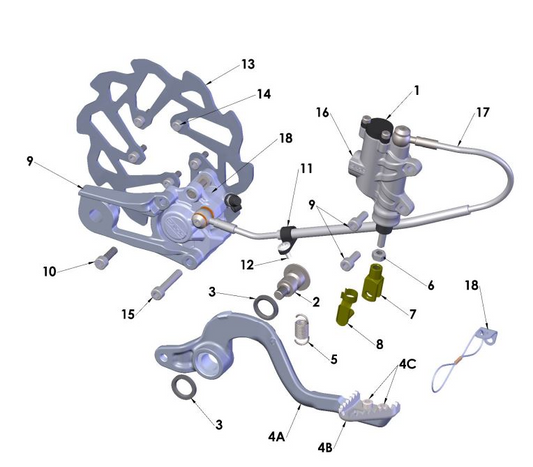2026 Cobra CX50 JR - BRAKE - REAR
