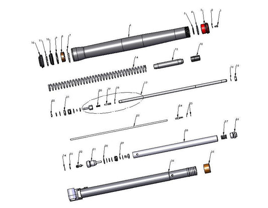 2017 Cobra CX50 FWE - FORKS - LEG ASSEMBLY - BRAKE SIDE