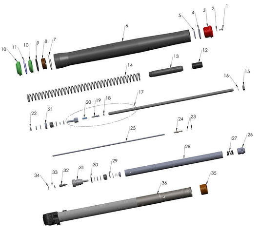 2024 Cobra CX50 FWE - FORK - LEG ASSEMBLY - BRAKE SIDE