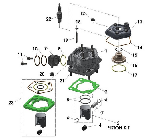 2022 Cobra CX50 SRX FWE - ENGINE - TOP END