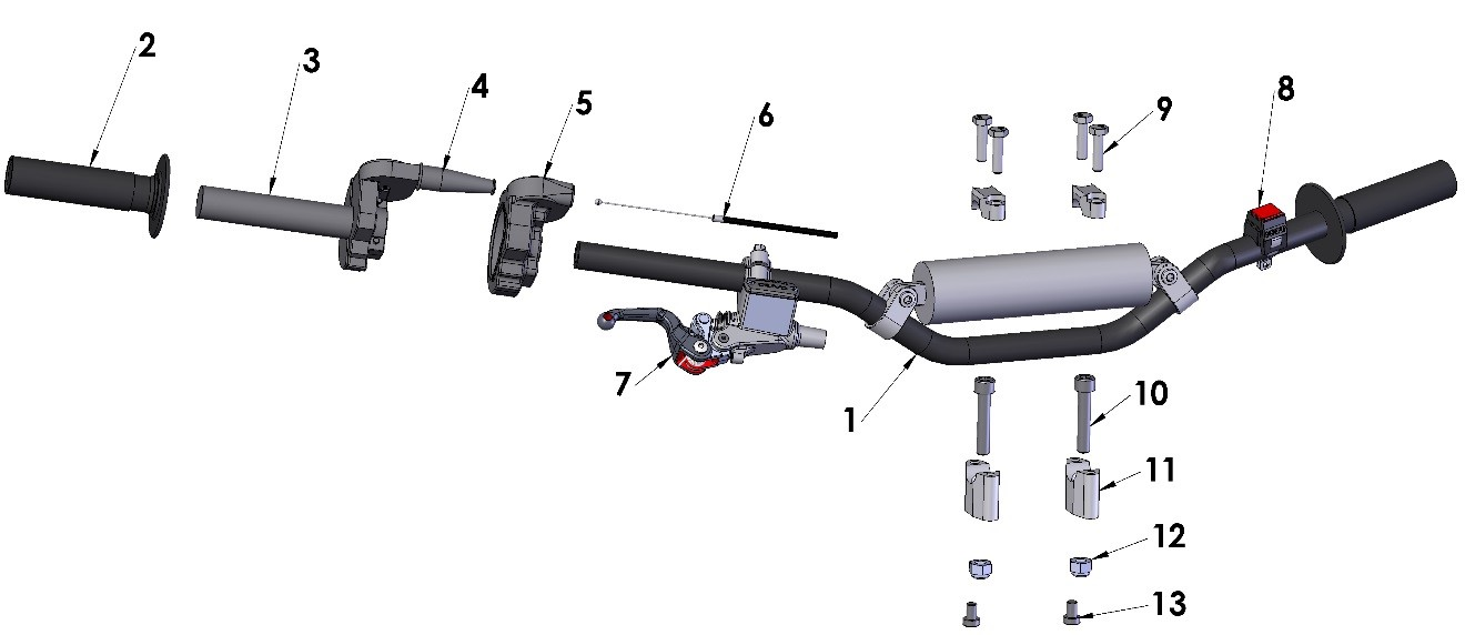 2017 Cobra CX50 JR - HANDLEBARS & CONTROLS