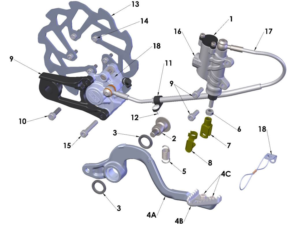 2026 Cobra CX50 SRx FWE - BRAKE - REAR
