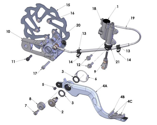 2019 Cobra CX50 JR - BRAKE - REAR